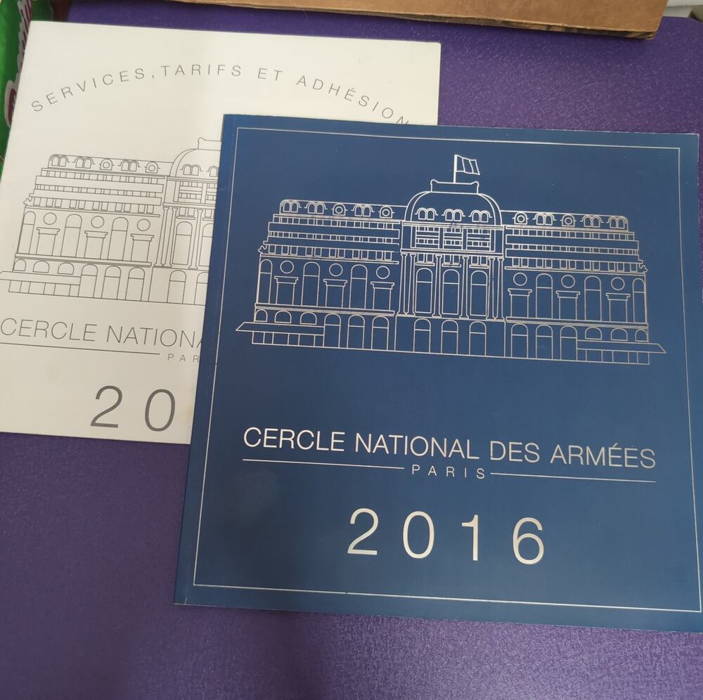 Cercle National Des Armées Paris 2016 Booklet & Guide Militaria Ephemera French